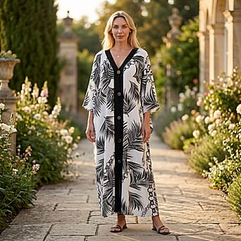 https://tjcuk.sirv.com/Products/85/0/8507983/La-Marey-Print-V-Neck-Kaftan-One-Size-Black-White_8507983_1.jpg?w=342&h=342