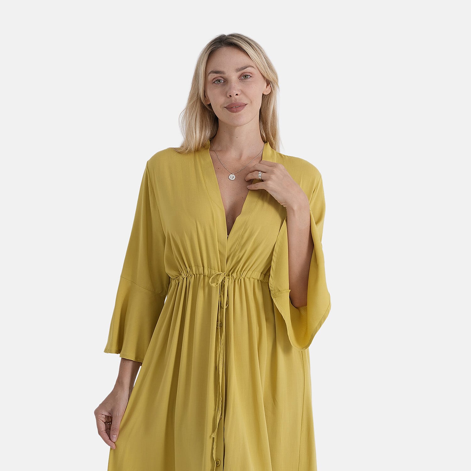 La Marey Solid Kimono (Size - One Size) - Yellow