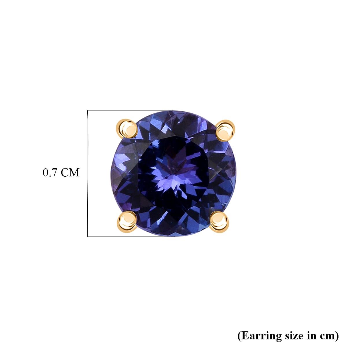 Close Out Deal- 14K Yellow Gold Premium Tanzanite Earring 2.20Ct.