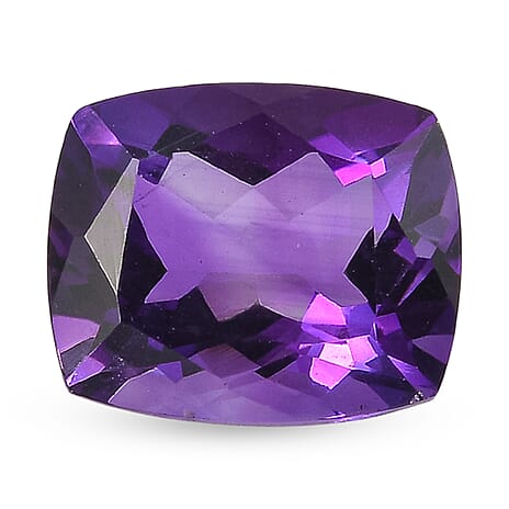 African Amethyst Cushion Cut 12X10 mm Gemstone, 5.12 Ct