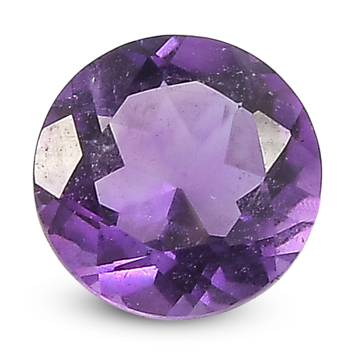 African Amethyst Round 6 mm Gemstone, 0.68 Ct
