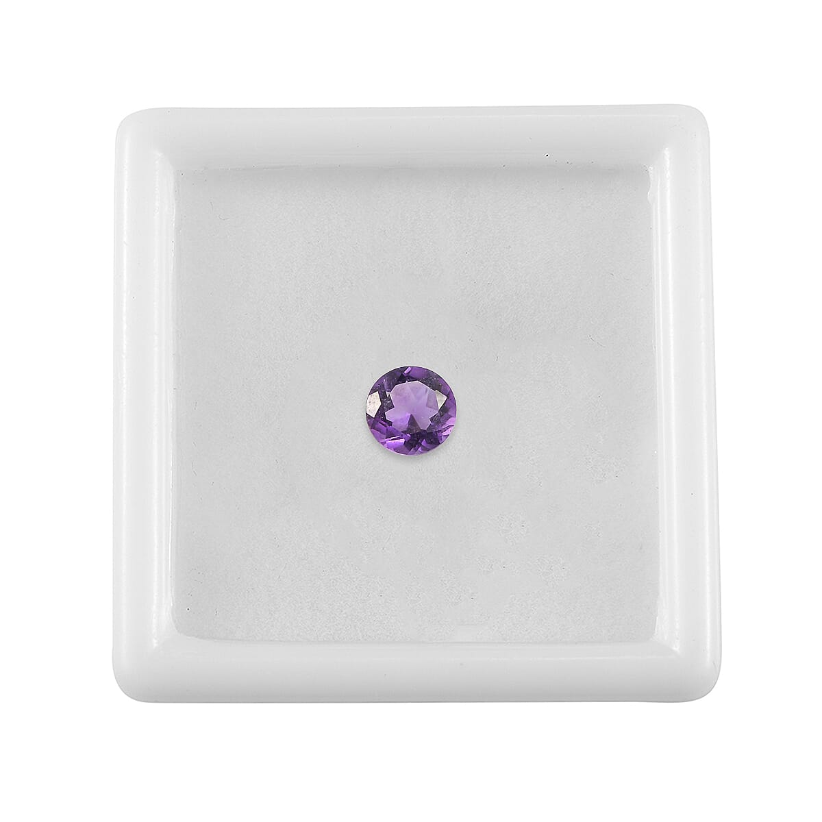 African Amethyst Round 6 mm Gemstone, 0.68 Ct