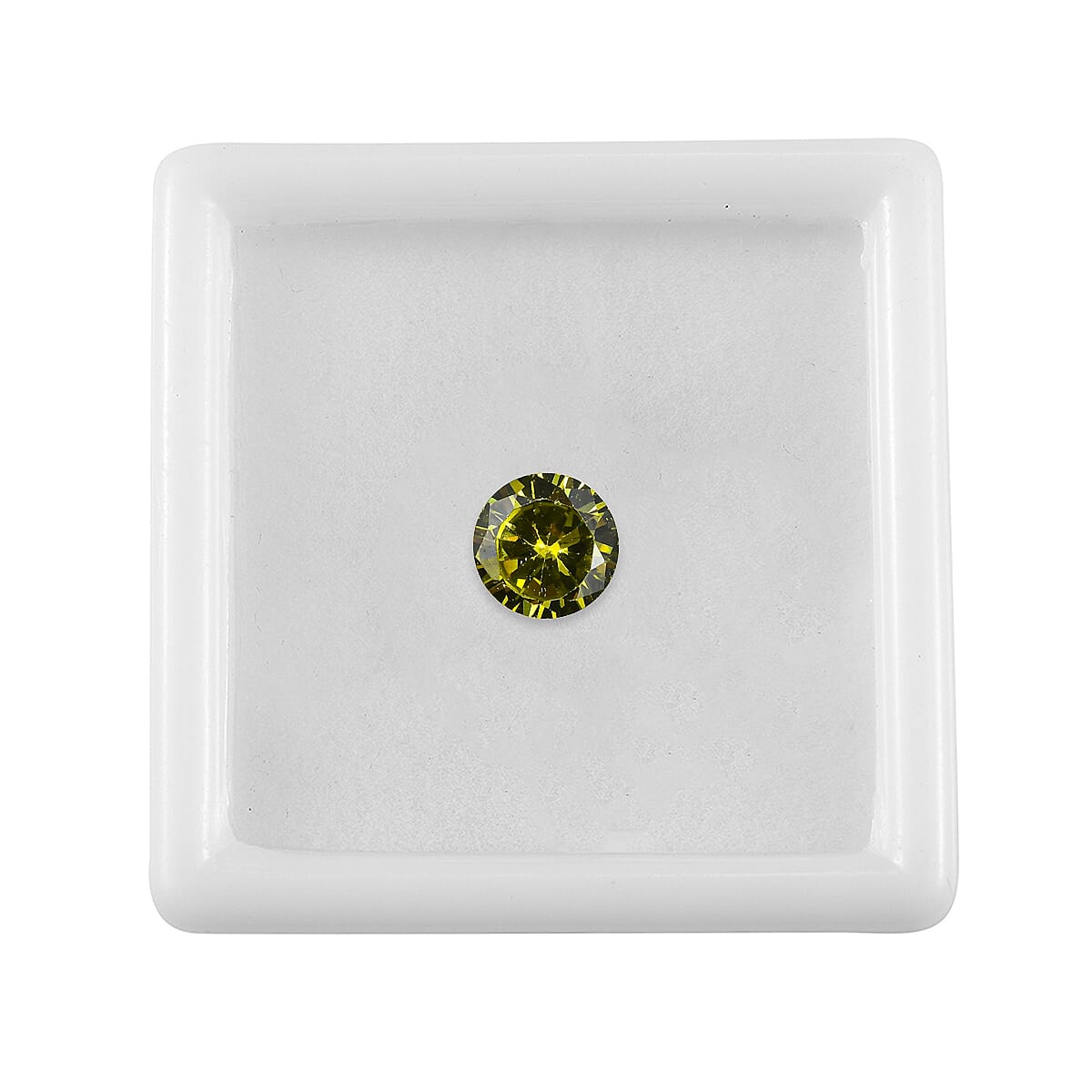 Peridot Cubic Zirconia Round 7 mm Gemstone, 2.00 Ct