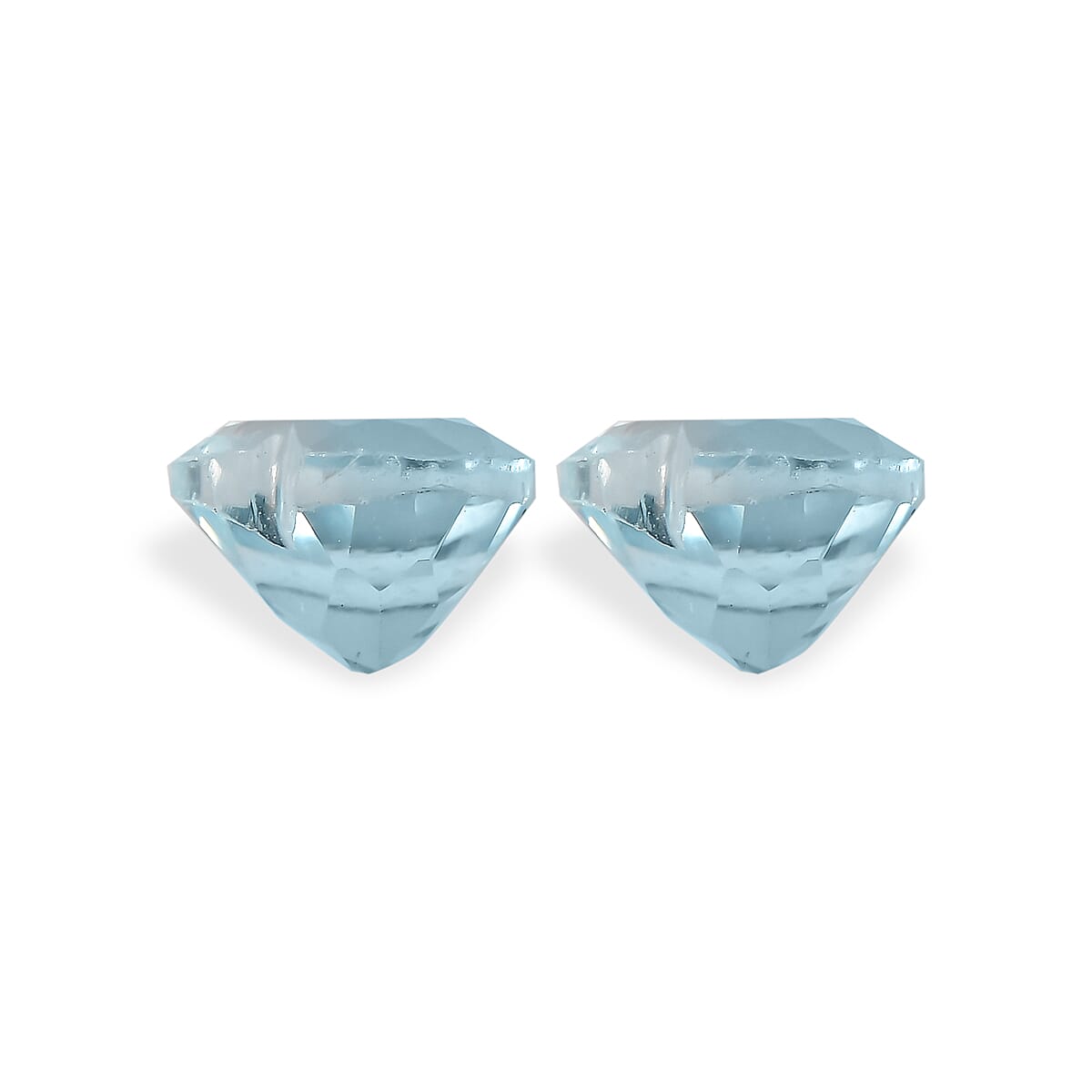 Set Of 2 Skyblue Topaz Heart 6 mm Gemstone, 1.65 Ct