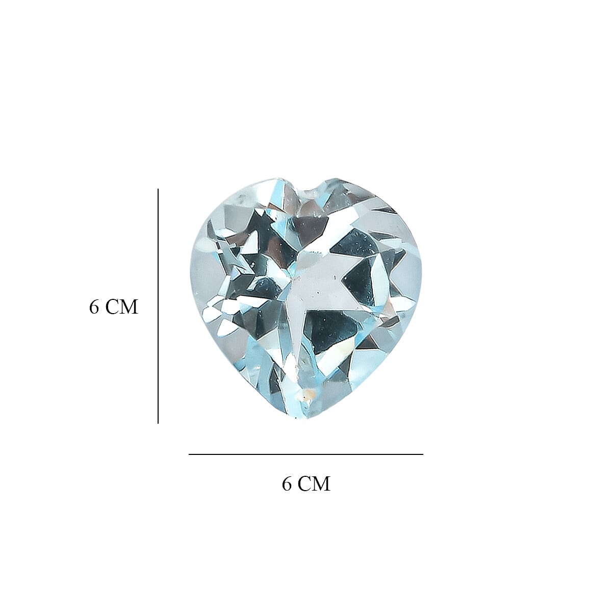 Set Of 2 Skyblue Topaz Heart 6 mm Gemstone, 1.65 Ct