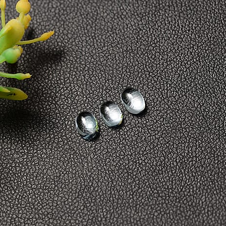 Set Of 3 Skyblue Topaz Oval Cut 6X4 mm Gemstone, 1.6 Ct