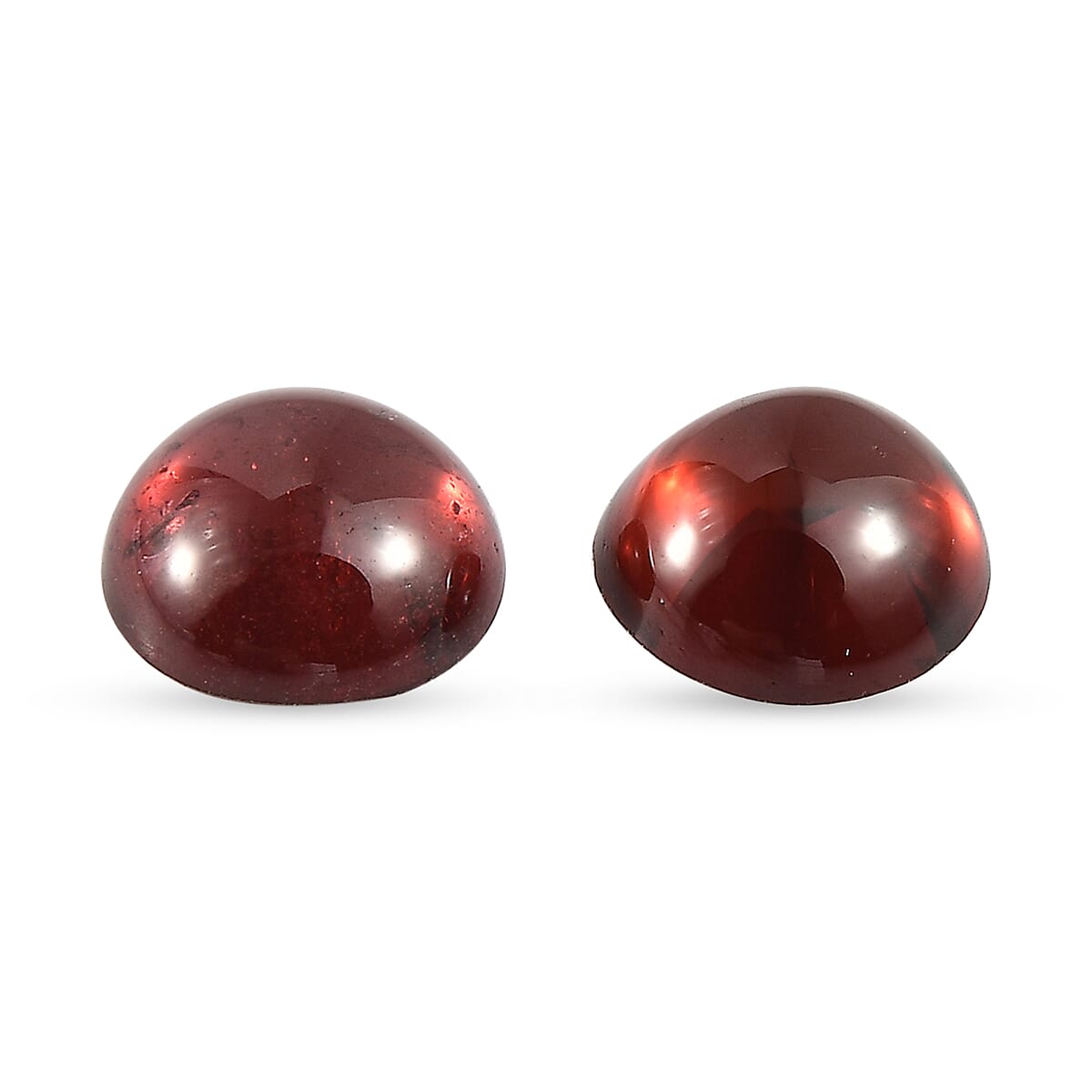 Set Of 2 Red Garnet Round 5 mm Gemstone, 1.14 Ct