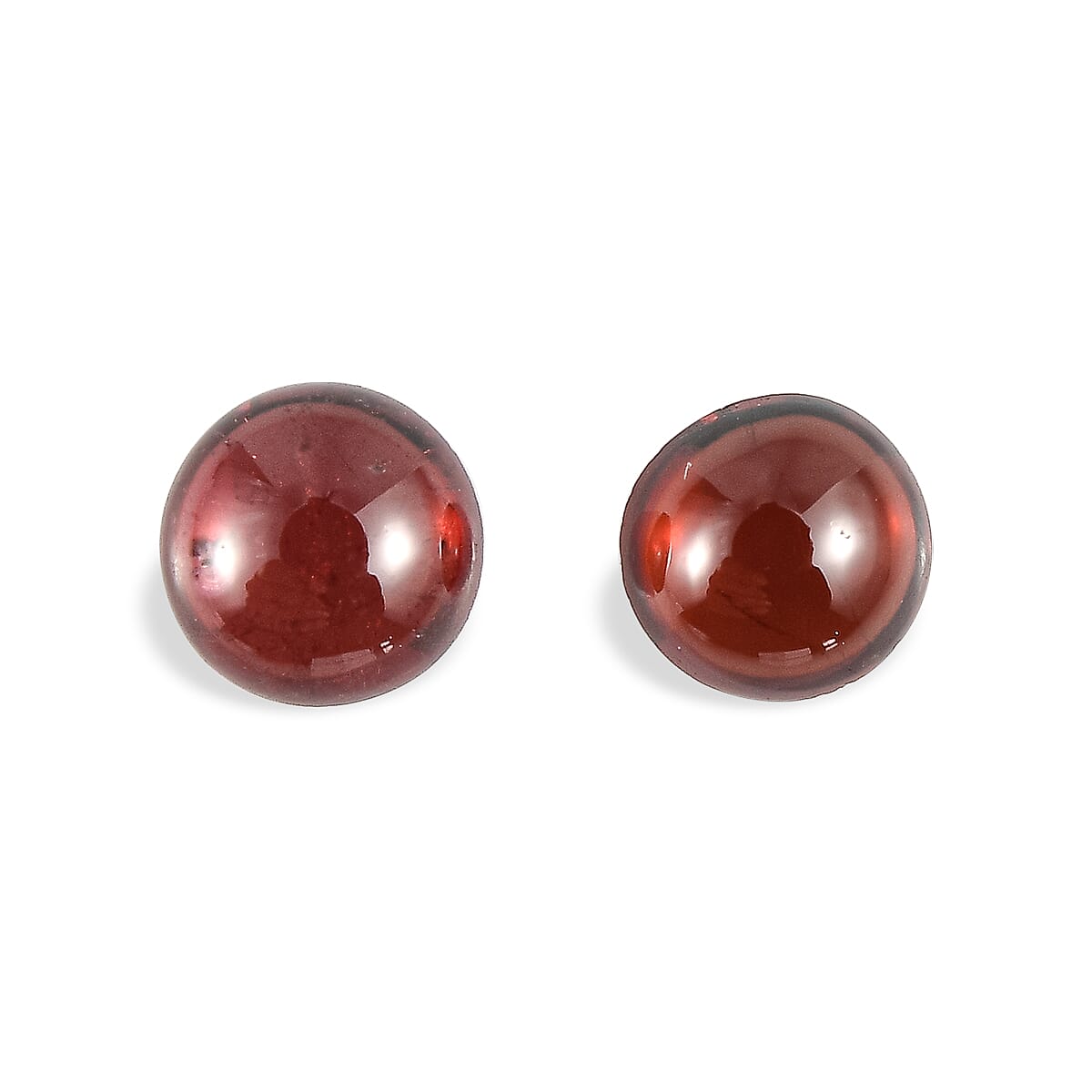 Set Of 2 Red Garnet Round 5 mm Gemstone, 1.14 Ct