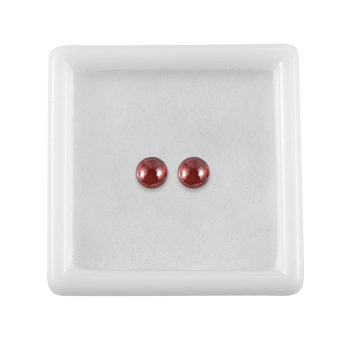 Set Of 2 Red Garnet Round 5 mm Gemstone, 1.14 Ct