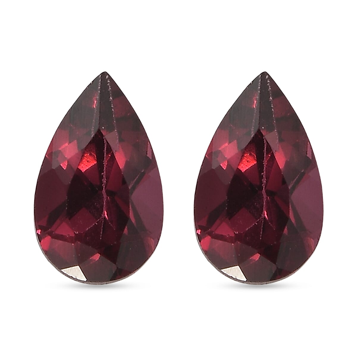 Set Of 2 Rhodolite Garnet Pear 8X5 mm Gemstone, 2.06 Ct