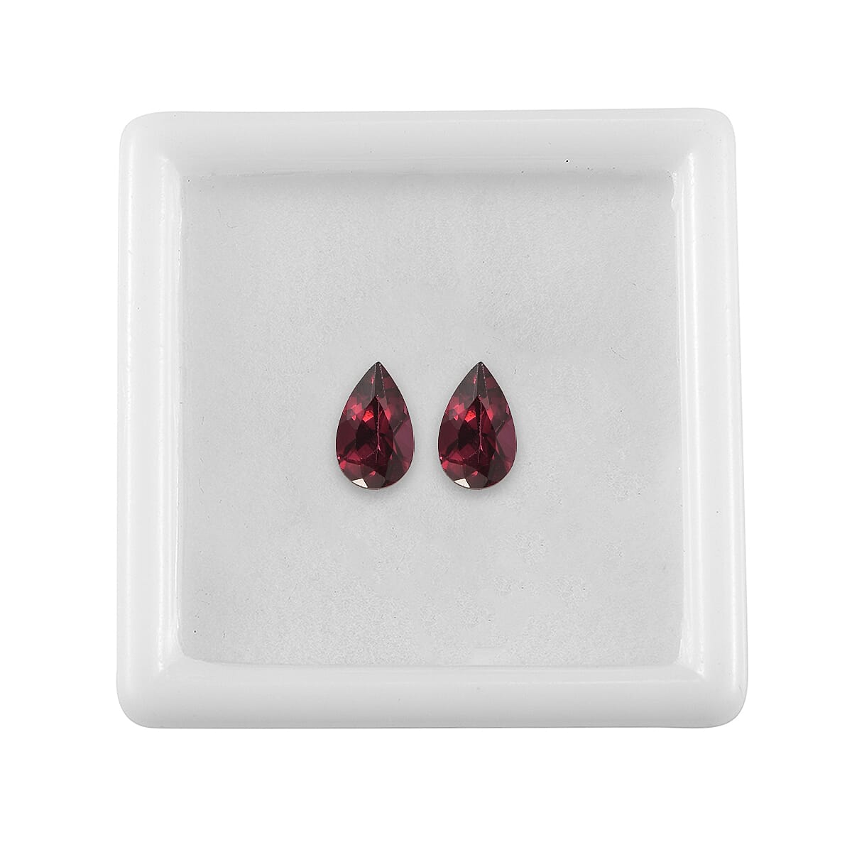 Set Of 2 Rhodolite Garnet Pear 8X5 mm Gemstone, 2.06 Ct