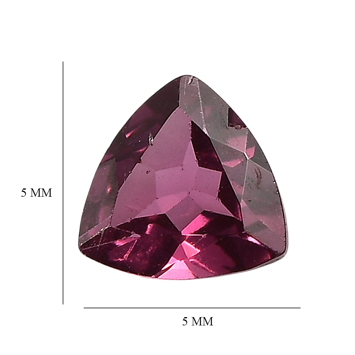 Set Of 3 Rhodolite Garnet Trillion 5 mm Gemstone, 1.78 Ct