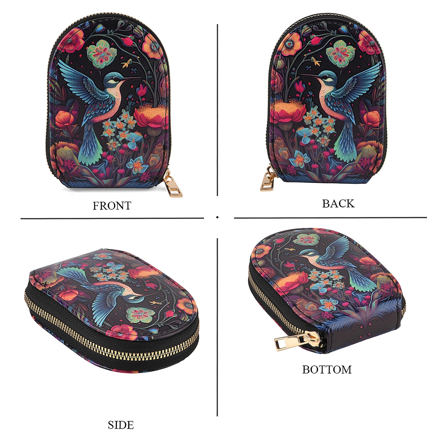 PU Printed Wallet (Size 12x2x8 cm) - Multi Color