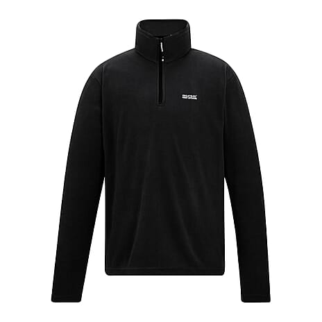 Regatta Mens Lightweight Half-Zip Fleece (Size 4XL) - Black