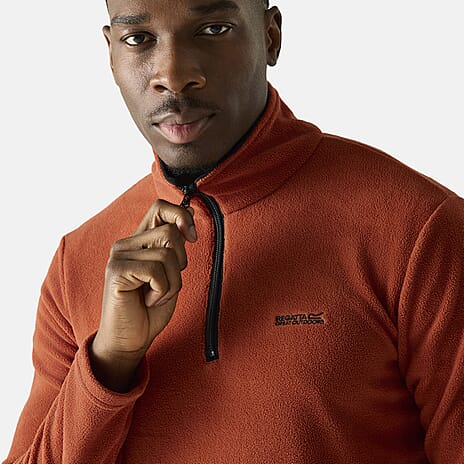 Regatta Mens Lightweight Half-Zip Fleece (Size M) - Brick
