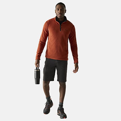 Regatta Mens Lightweight Half-Zip Fleece (Size 4XL) - Brick