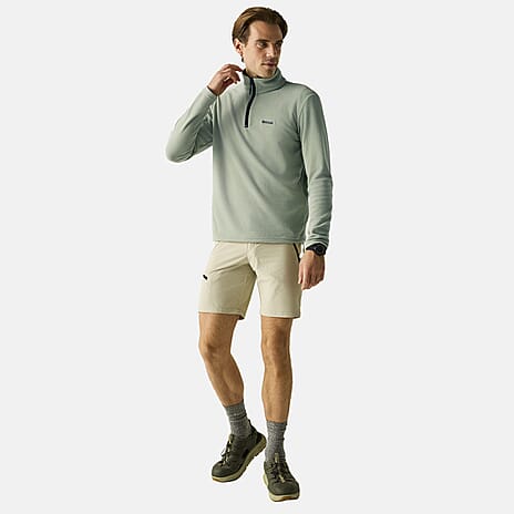 Regatta Mens Lightweight Half-Zip Fleece (Size XL) - Light Sage