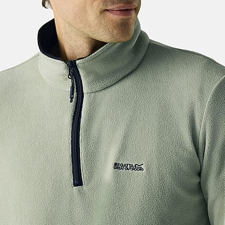 Regatta Mens Lightweight Half-Zip Fleece (Size XL) - Light Sage