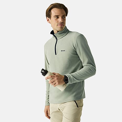 Regatta Mens Lightweight Half-Zip Fleece (Size XXXL) - Light Sage