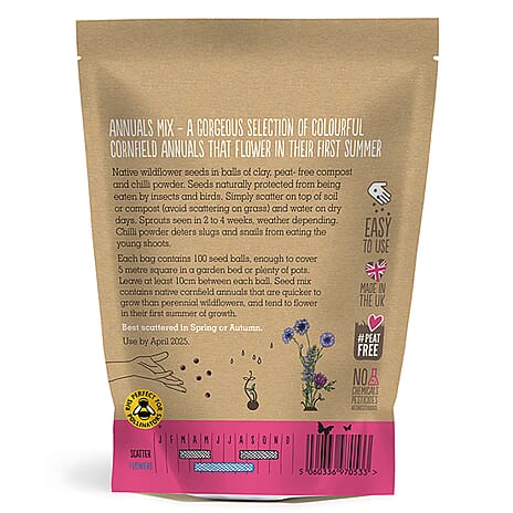 Seedball Annuals Mix 100-Ball Wildflower Grab Bag - Pink