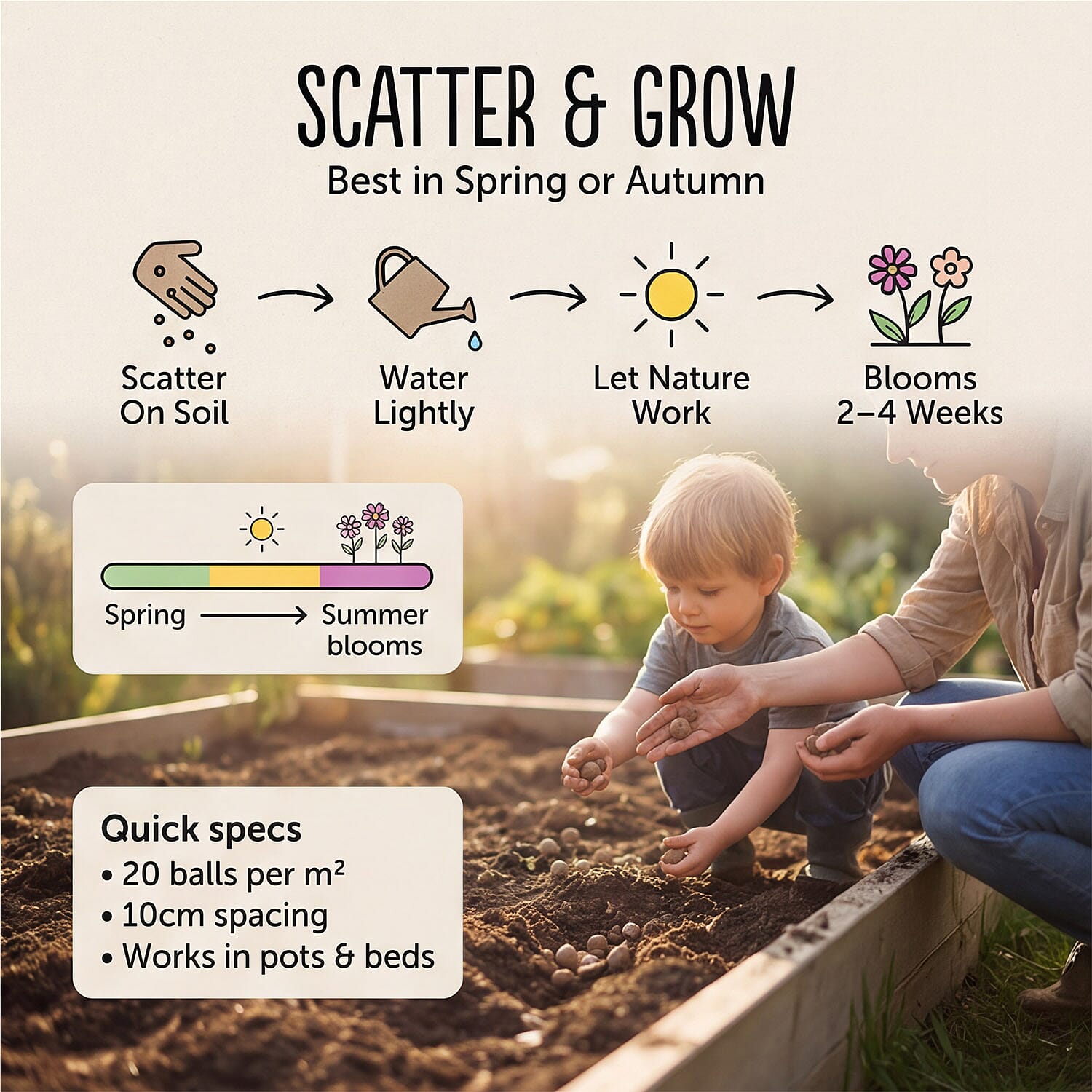 Seedball Shade Mix 100-Ball Wildflower Grab Bag - Violet