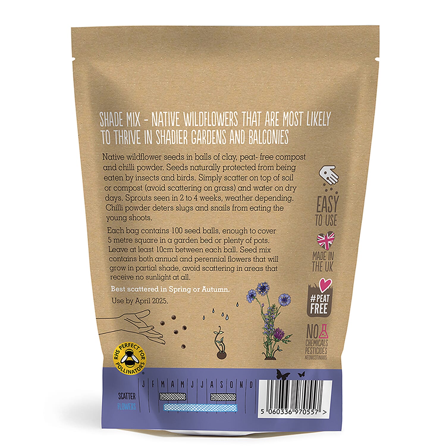 Seedball Shade Mix 100-Ball Wildflower Grab Bag - Violet