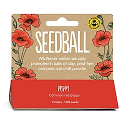 Seedball Bee Mix 12-Ball Wildflower Hanging Pack - Red