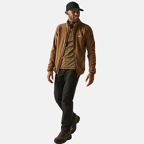 Regatta Mens Full-Zip Microfleece With Zipped Pockets (Size XXL) - Nut Brown