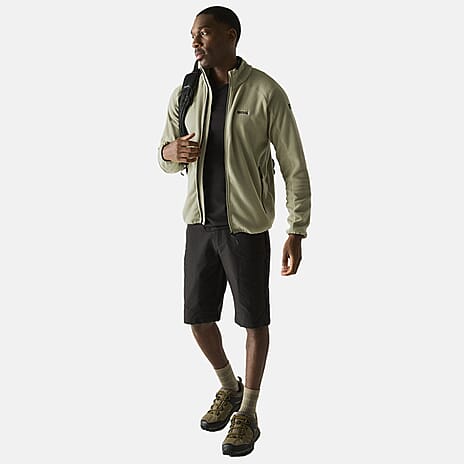 Regatta Mens Full-Zip Microfleece With Zipped Pockets (Size L) - Light Sage