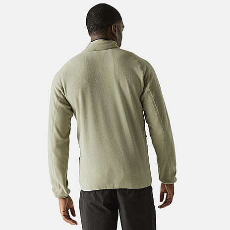 Regatta Mens Full-Zip Microfleece With Zipped Pockets (Size XXXL) - Light Sage