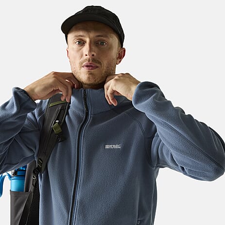 Regatta Mens Full-Zip Microfleece With Zipped Pockets (Size XXL) - Blue