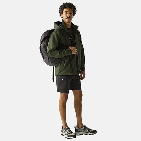 Regatta Mens Waterproof Jacket with Detachable Hood and Zipped Pockets (Size XXL) - Green