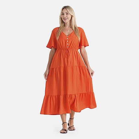 La Marey Printed Dress (Size - Small) - Yellow