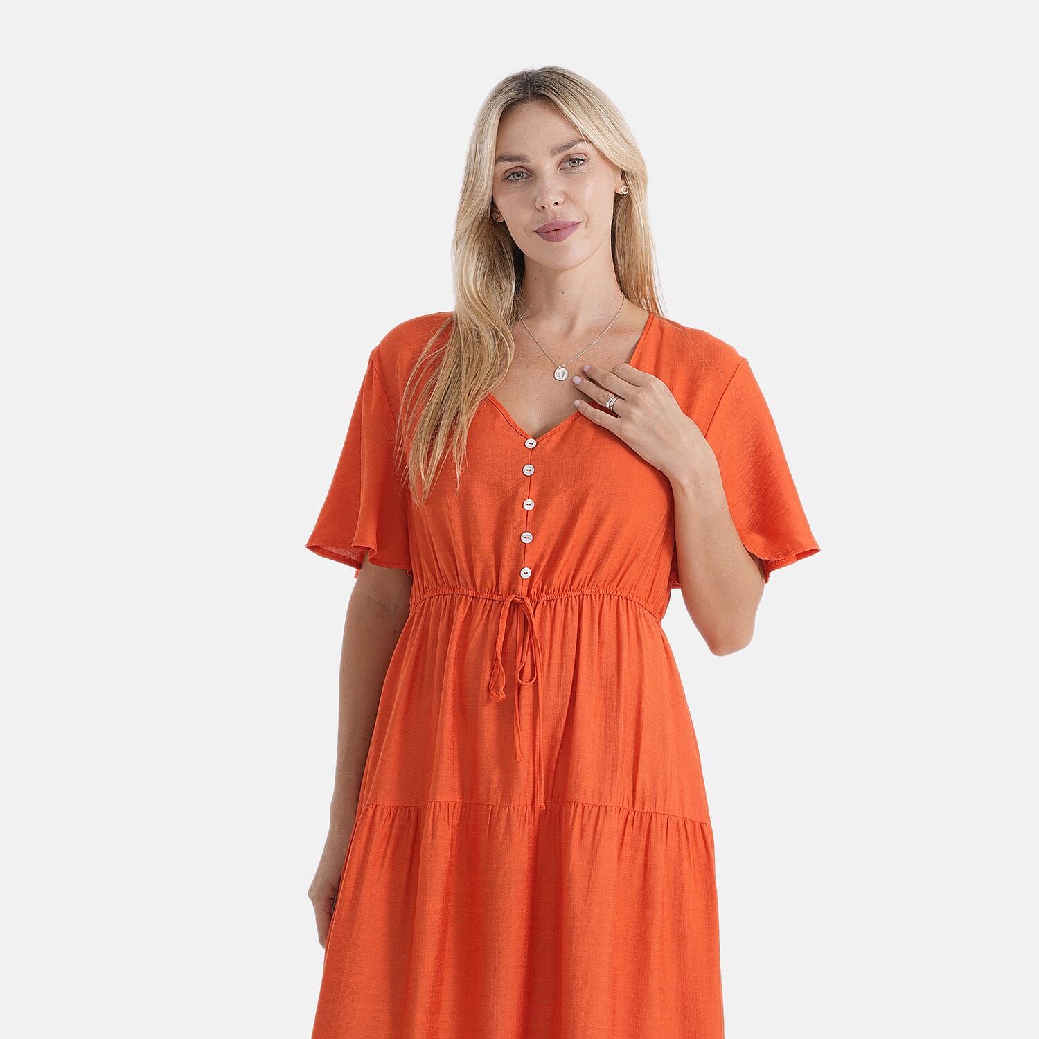 La Marey Printed Dress (Size - Medium) - Yellow