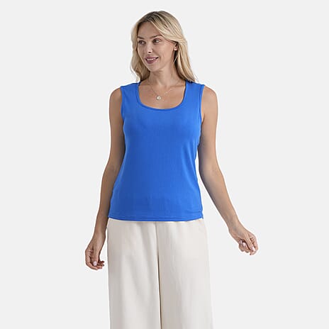 - Maisi Classic Scoop-neck Tank Top (Size XL) - Cobalt Blue