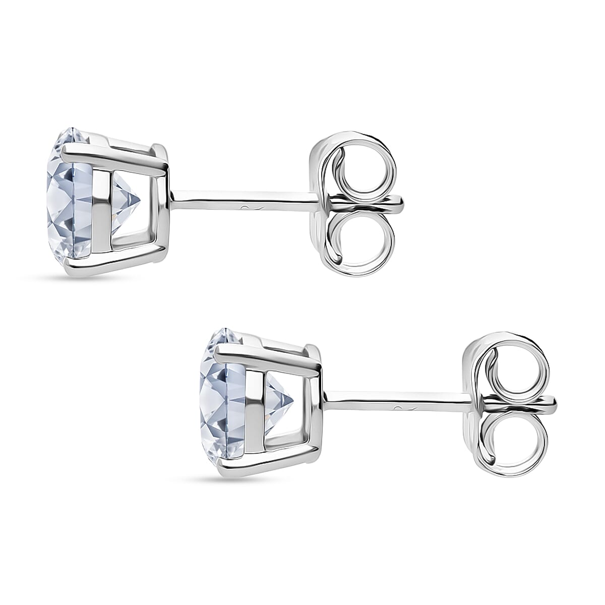 Luxuriant 9K White Gold SI Lab Grown Diamond GH, SI Earring, Gold Wt.1.2 Gms  2.000  Ct.