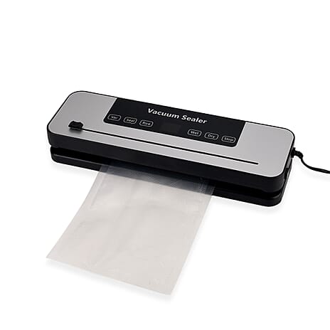 UV Sterilising Vacuum Sealer with 10 Bags (35.5x11x5.5cm) - Silver