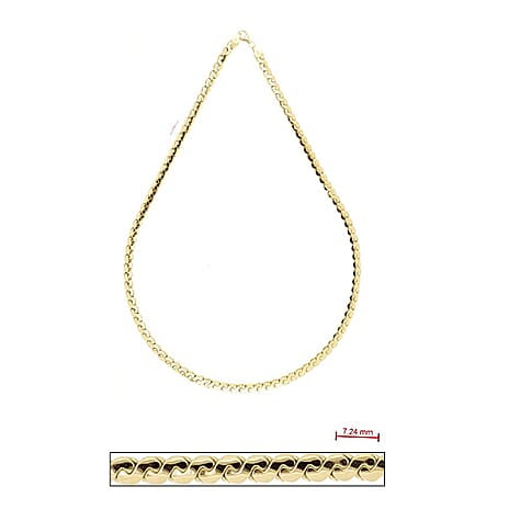 9K Yellow Gold Necklace (Size - 20) with Lobster Clasp, Gold Wt. 8.45 Gms