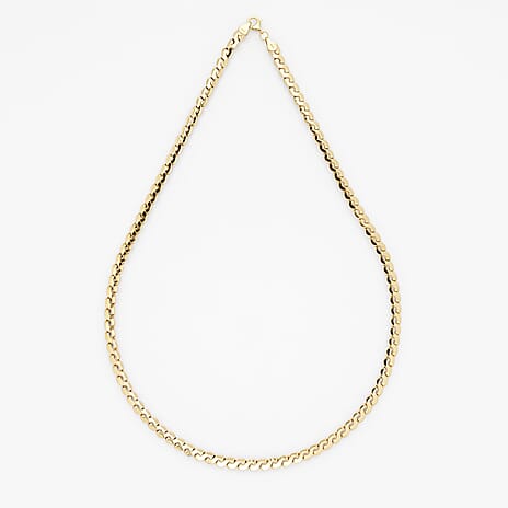 Maestro Collection - 9K Yellow Gold Necklace (Size - 20) with Ocean Wavelink, Gold Wt. 8.50 Gms