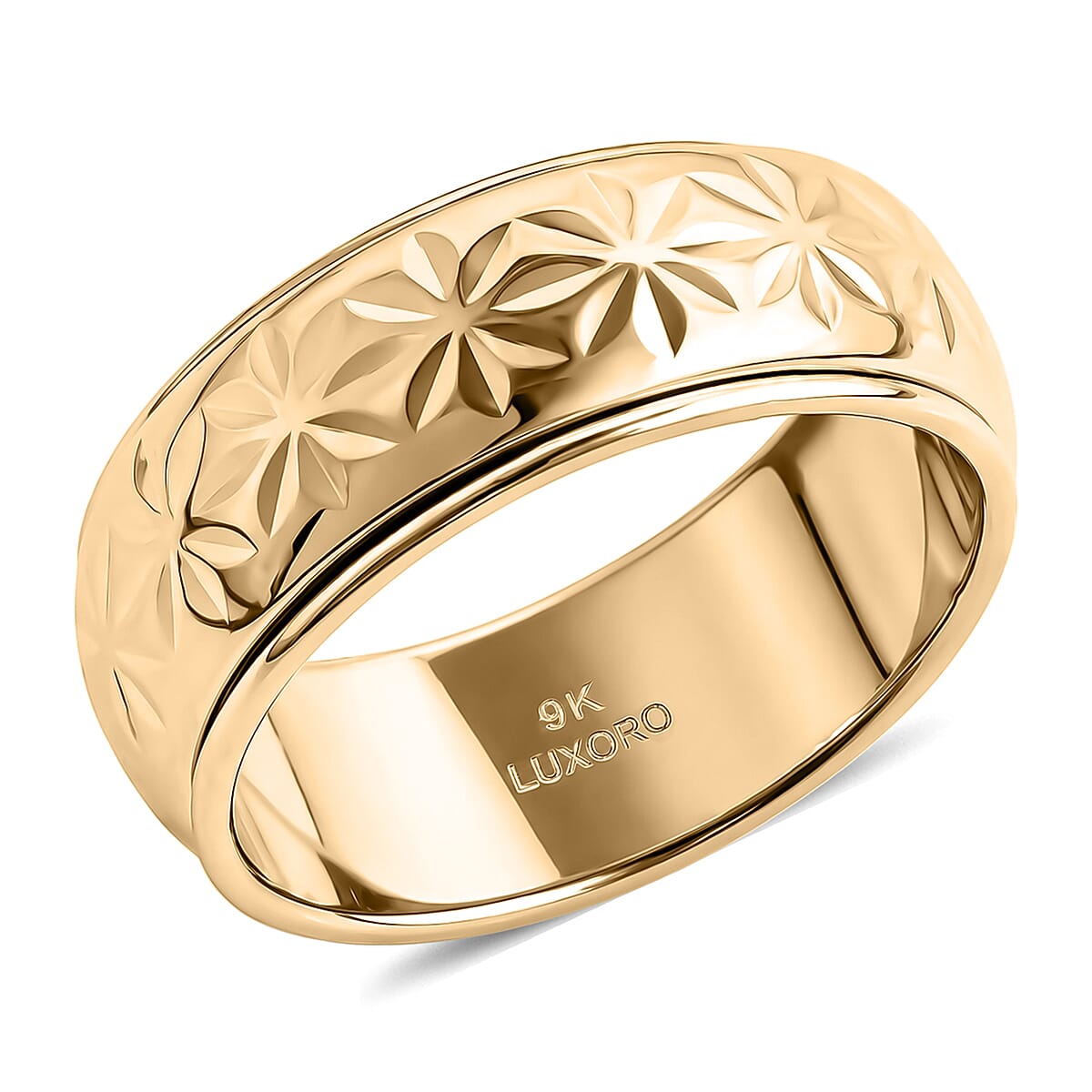Luxoro 9K Yellow Gold Ring, Gold Wt.2.5 Gms