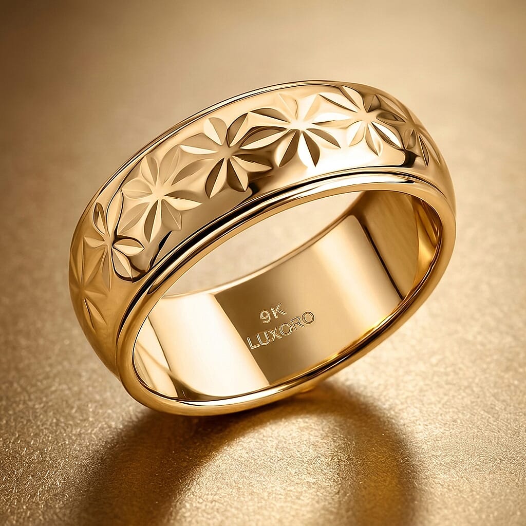 Luxoro 9K Yellow Gold Ring, Gold Wt.2.5 Gms