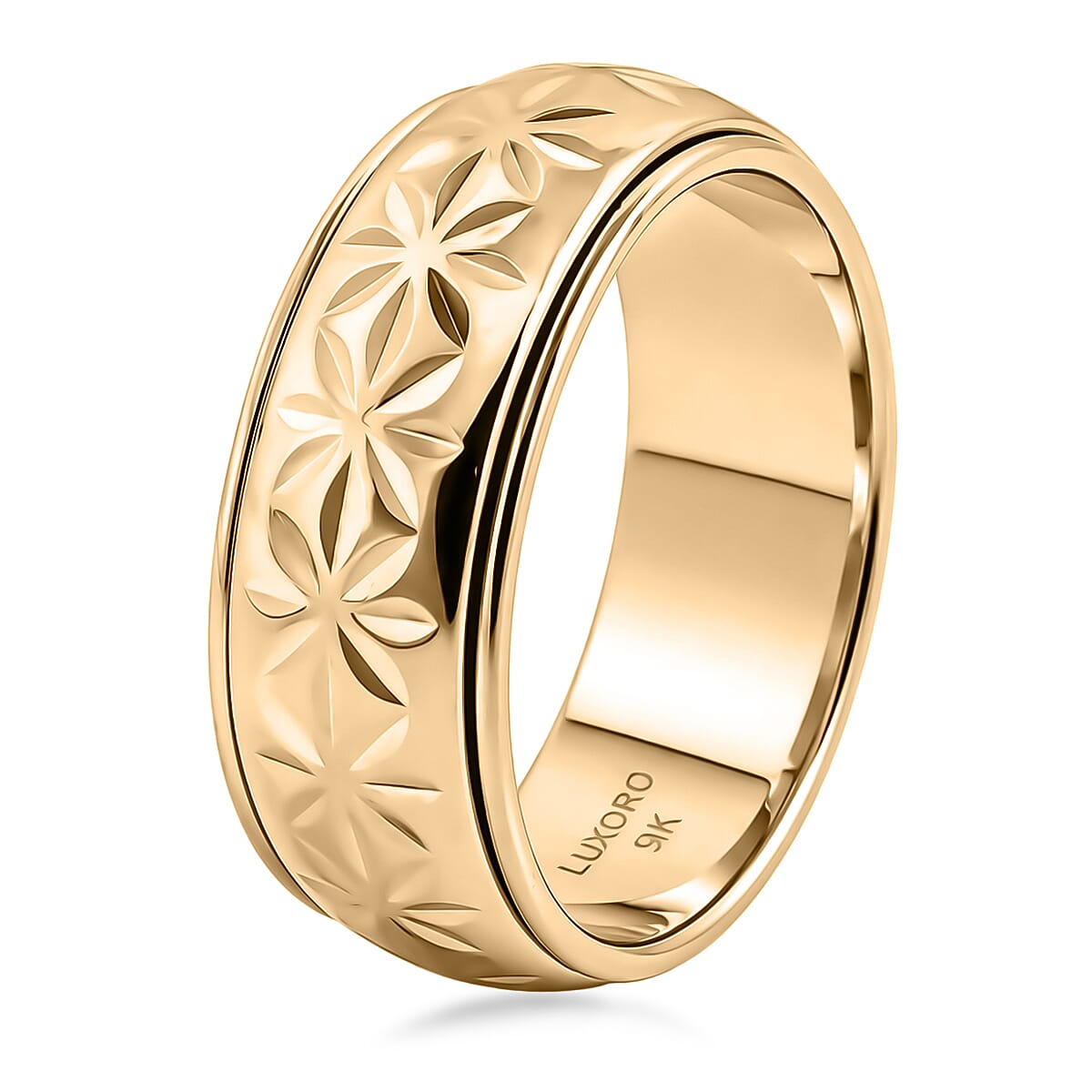 Luxoro 9K Yellow Gold Ring, Gold Wt.2.5 Gms