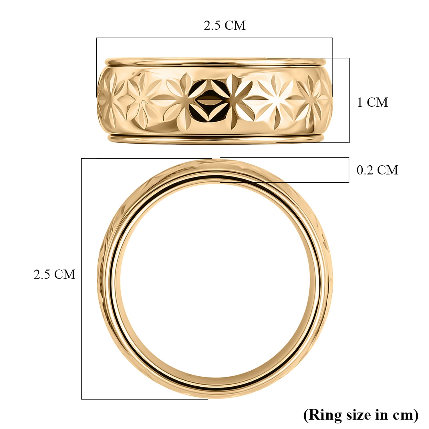 Luxoro 9K Yellow Gold Ring, Gold Wt.2.5 Gms