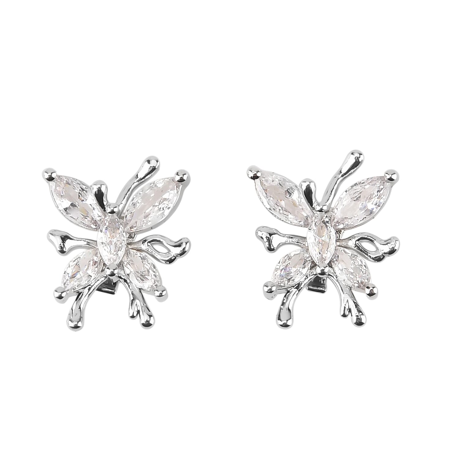 Wireless Ear Clip Butterfly Earrings Bluetooth Earbuds - Premium Bluetooth V6.0, 230mAh Charging Case 3-4 Hours Music Time - Gold