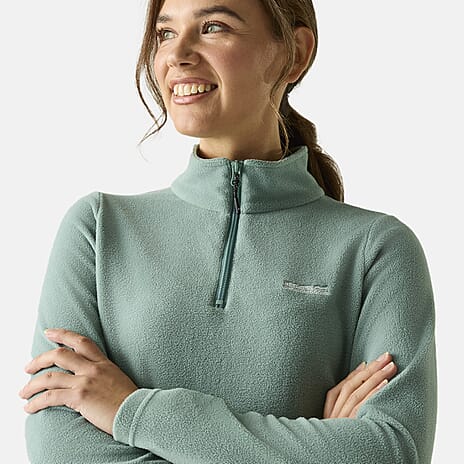 Regatta Womens Lightweight Half-Zip Fleece (Size 12) - Moss Green