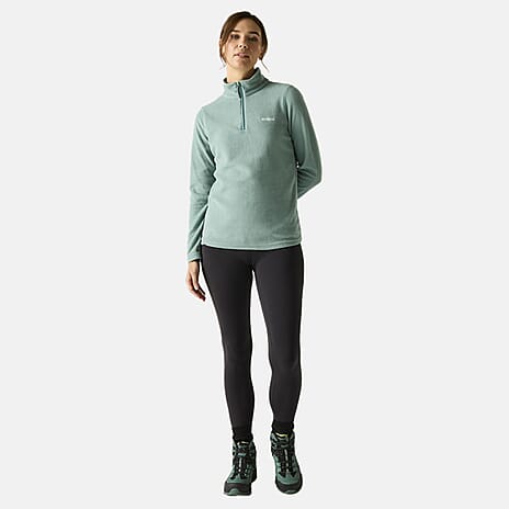 Regatta Womens Lightweight Half-Zip Fleece (Size 16) - Moss Green