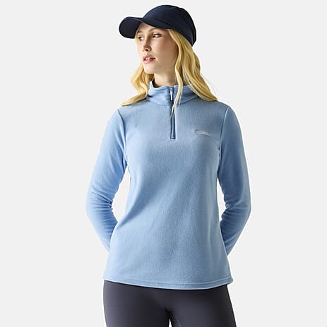 Regatta Womens Lightweight Half-Zip Fleece (Size 14) - Denim Blue