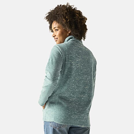 Regatta Womens Marl Knit Full-Zip Fleece (Size 20) - Moss Green