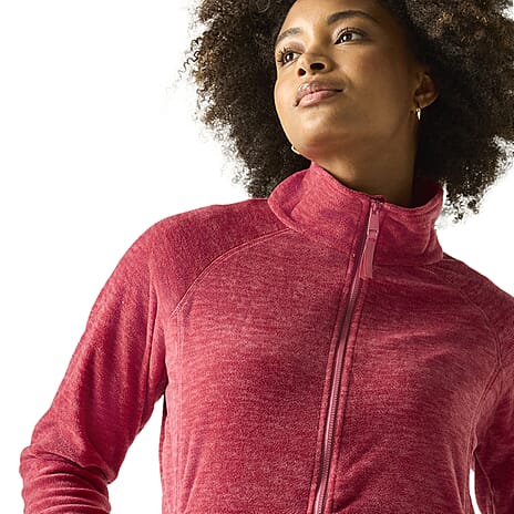 Regatta Womens Marl Knit Full-Zip Fleece (Size 14) - Rose Pink