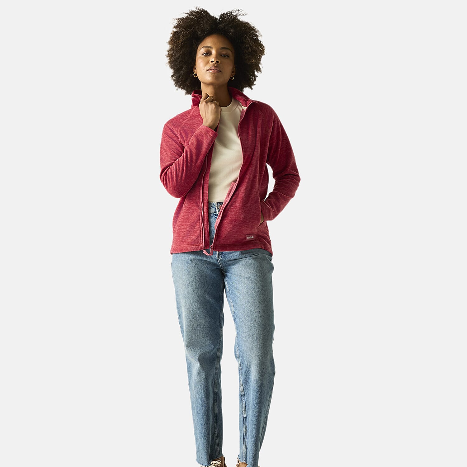 Regatta Womens Marl Knit Full-Zip Fleece